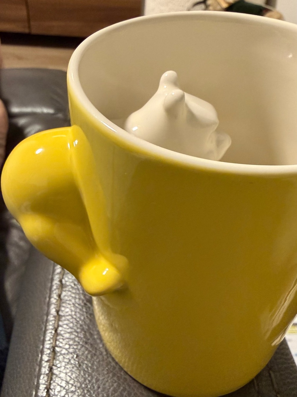 Disney Yellow Ceramic Mug with Cute Animal Handle